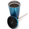 Rainbow Colorful Stainless Steel Cup With Drinking Straw