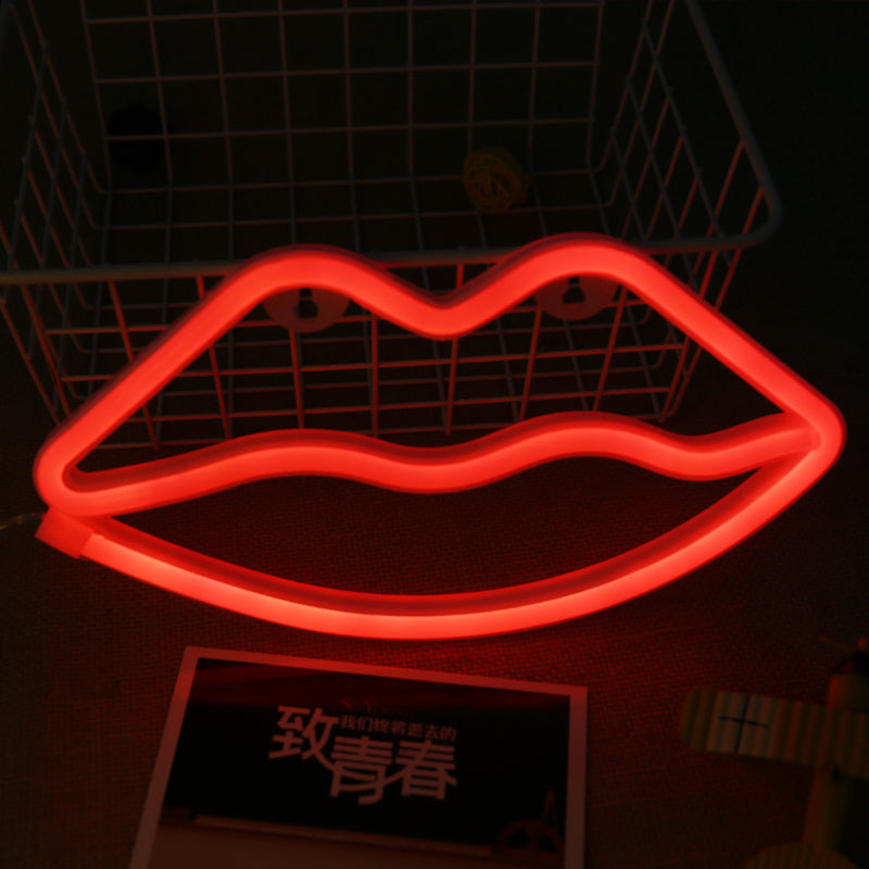 Red Lips Neon Night Light