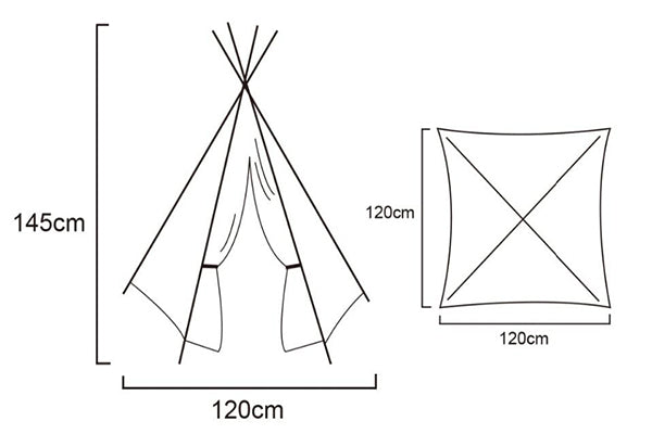 Triangle Printed Teepee For Children