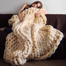 Hand-knitted Warm Chunky Soft Blanket