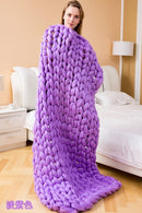 Hand-knitted Warm Chunky Soft Blanket